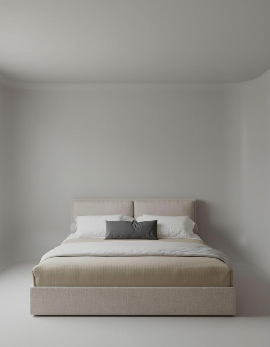 سرير - خشب -ام دي اف - بيج - متعدد المقاسات