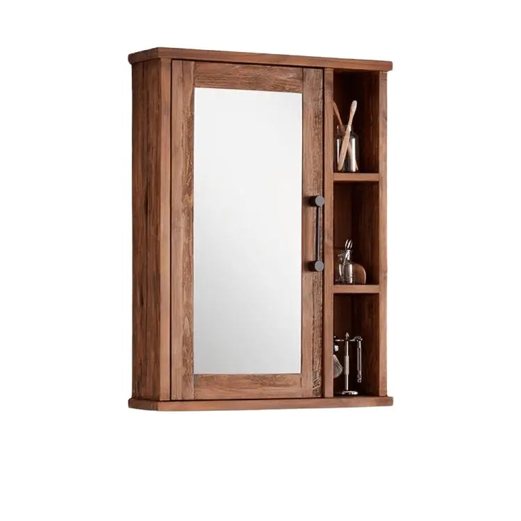 Mirror with storage unit-NW- Brown -55x15x80 cm