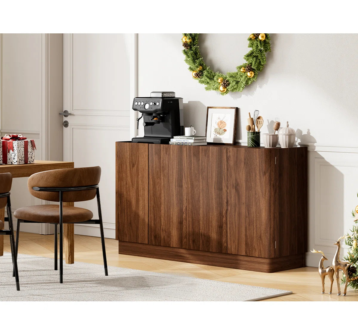 Buffet - MDF Wood - Brown - 160x80x40 cm