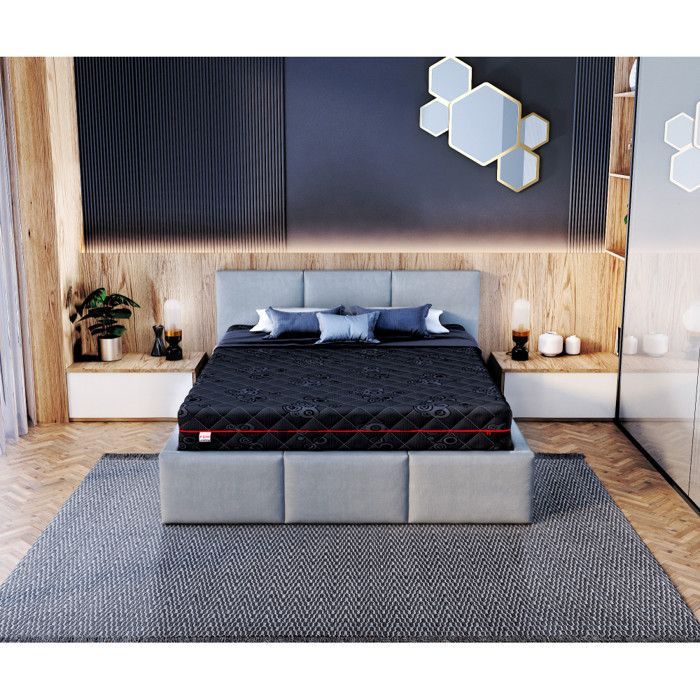 سرير - خشب -ام دي اف  - رمادي - متعدد المقاسات