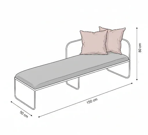 Banquet - Steel - Gold - 150×50×80 cm - Cataloug
