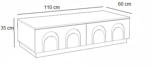 Bundle of TV Table and Coffee Table - MDF Wood - White - Cataloug