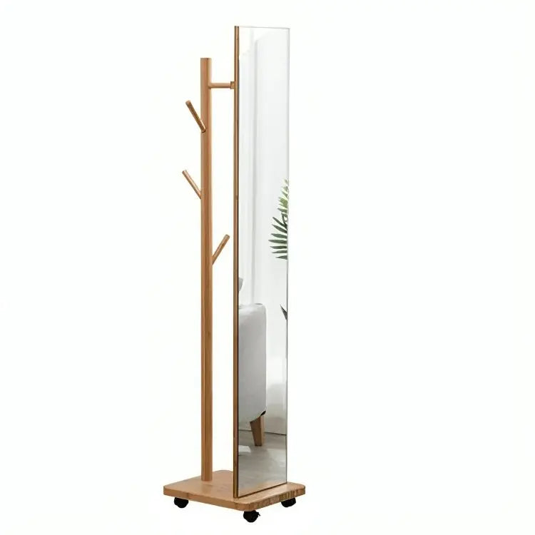 مرآة مع علاقة - NW - لون خشبي - 32x47x170 سم