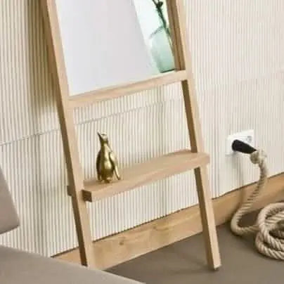 Mirror with shelf -NW- Wooden color - 60x5x170 cm