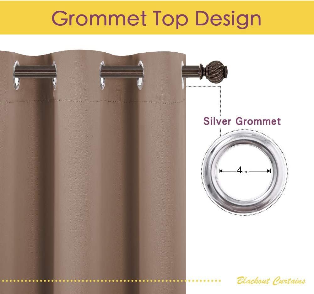Curtains Blackout - Café- Multi Size