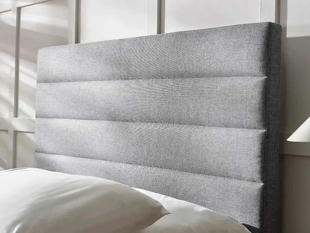 Bed - MDF - Linen - Grey - 140 CM - Cataloug