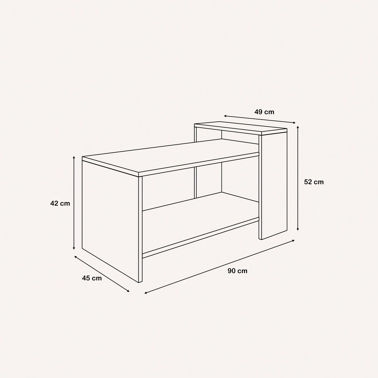 Coffee Table - Multi Color - MDF - 90x45x42 cm