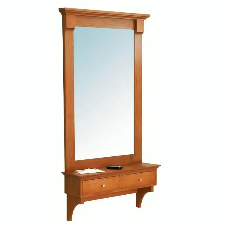 مرآة مع درج - بني - 70x17x150 سم