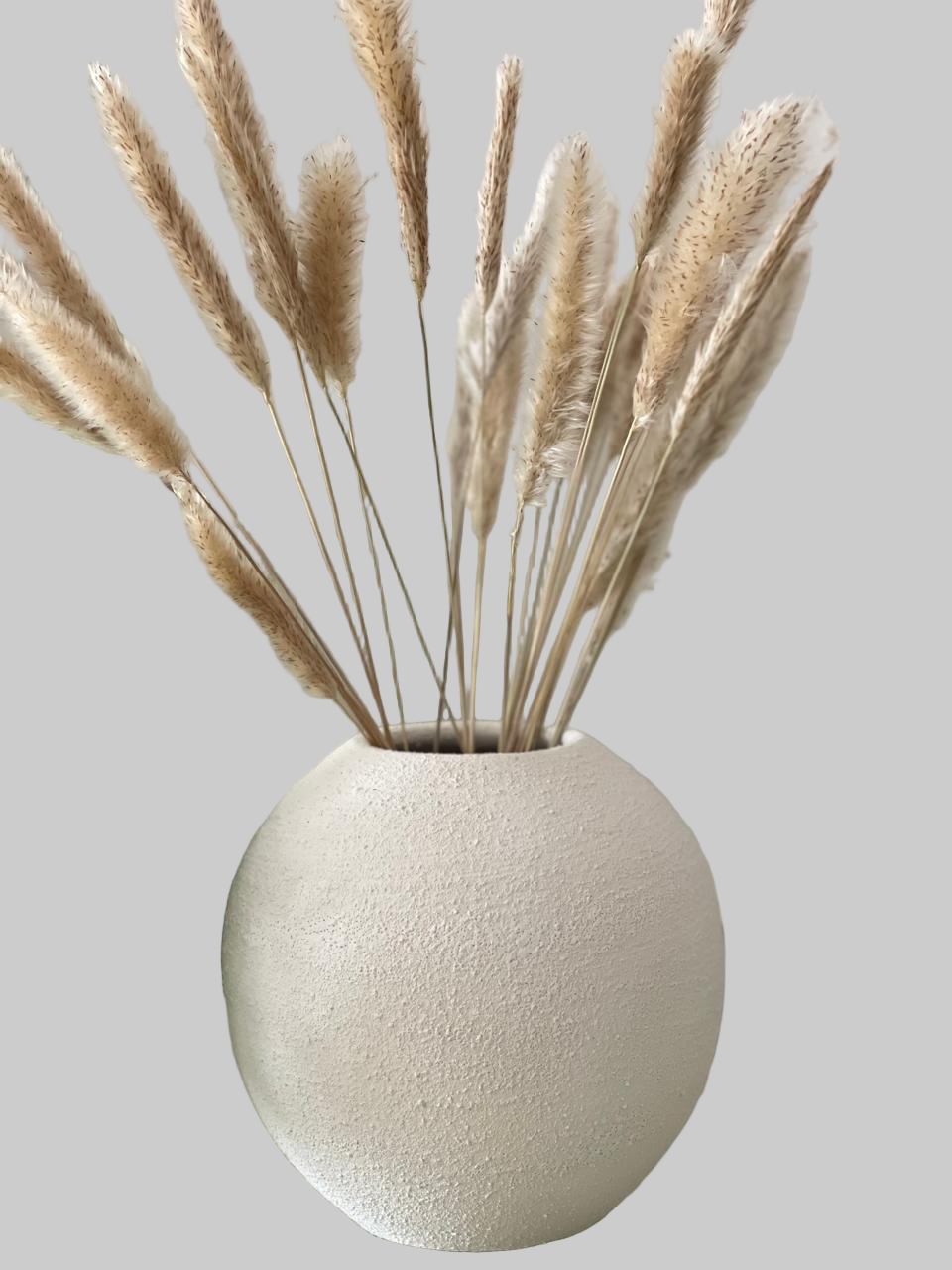 Pottery Vase-Pirde - Off White- 10x22 cm