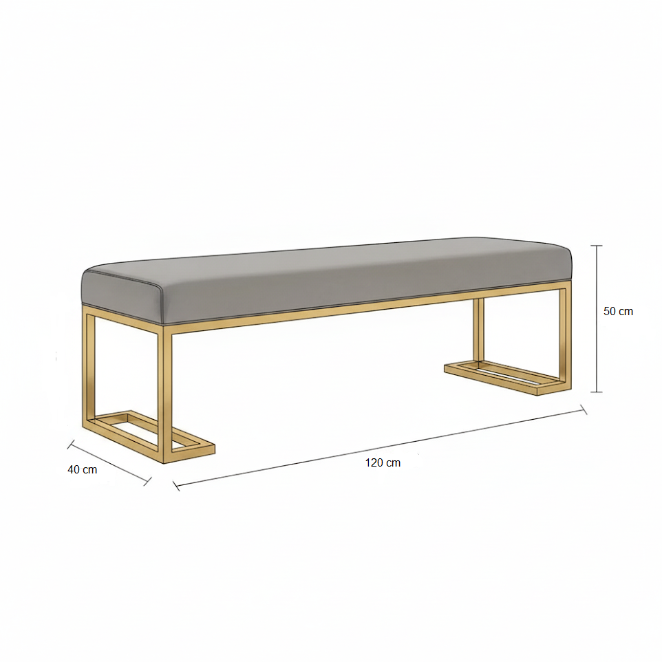 Banquet - Steel - Gold - 120×40×50 cm - Cataloug