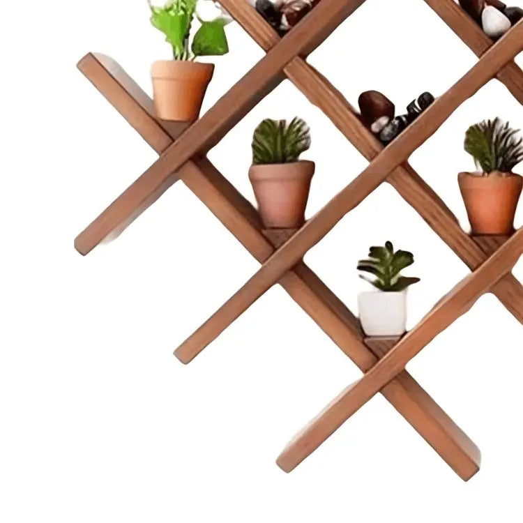 وحدة رفوف مثبتة على الحائط -بني  - 80 × 12 × 80 سم