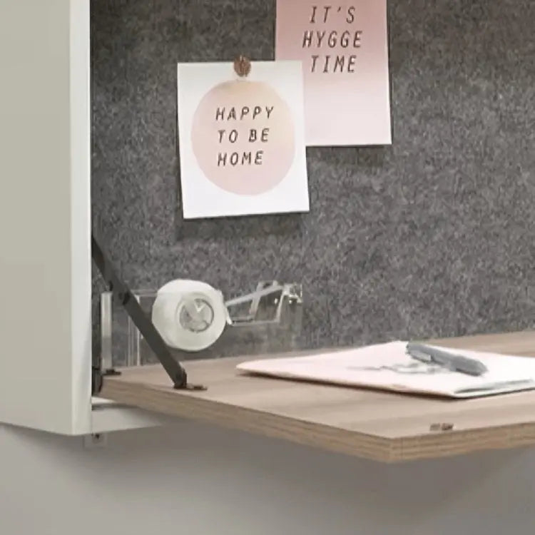 مكتب مثبت على الحائط - PW - أبيض - 80x18x60 سم