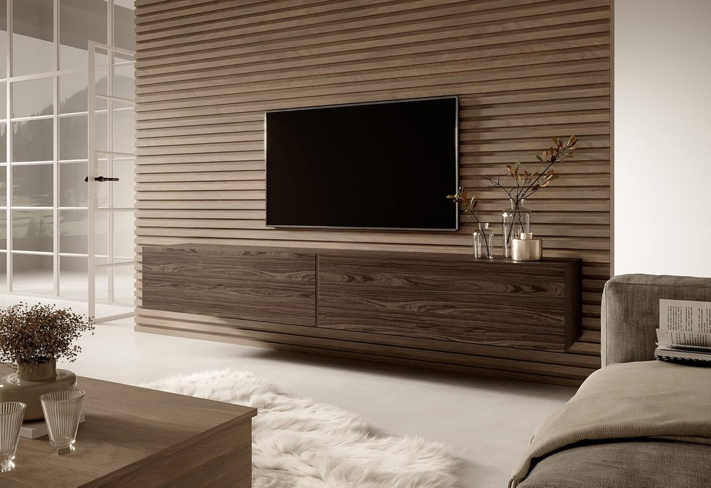 Tv unit - MDF - Multicolor- 200x30x30 cm