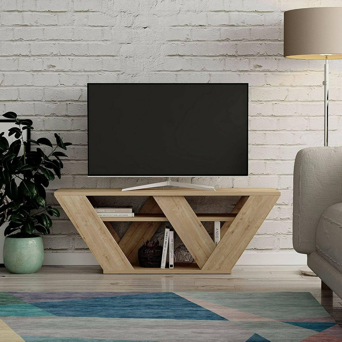 Tv unit - MDF - Beige- 120x30x40 cm