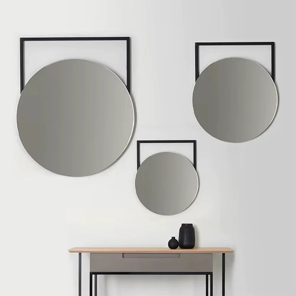 Set Of Mirror - Steel - Black - 50x60x70 cm