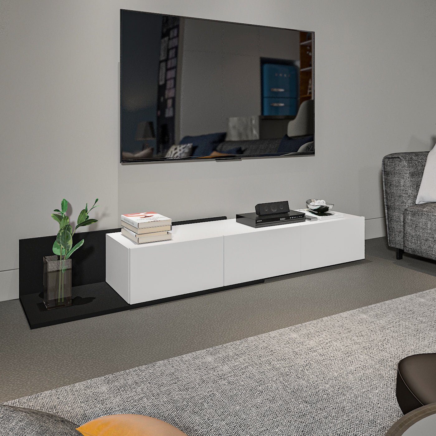 TV Unit - Multi Color - MDF - 180x35x28 cm