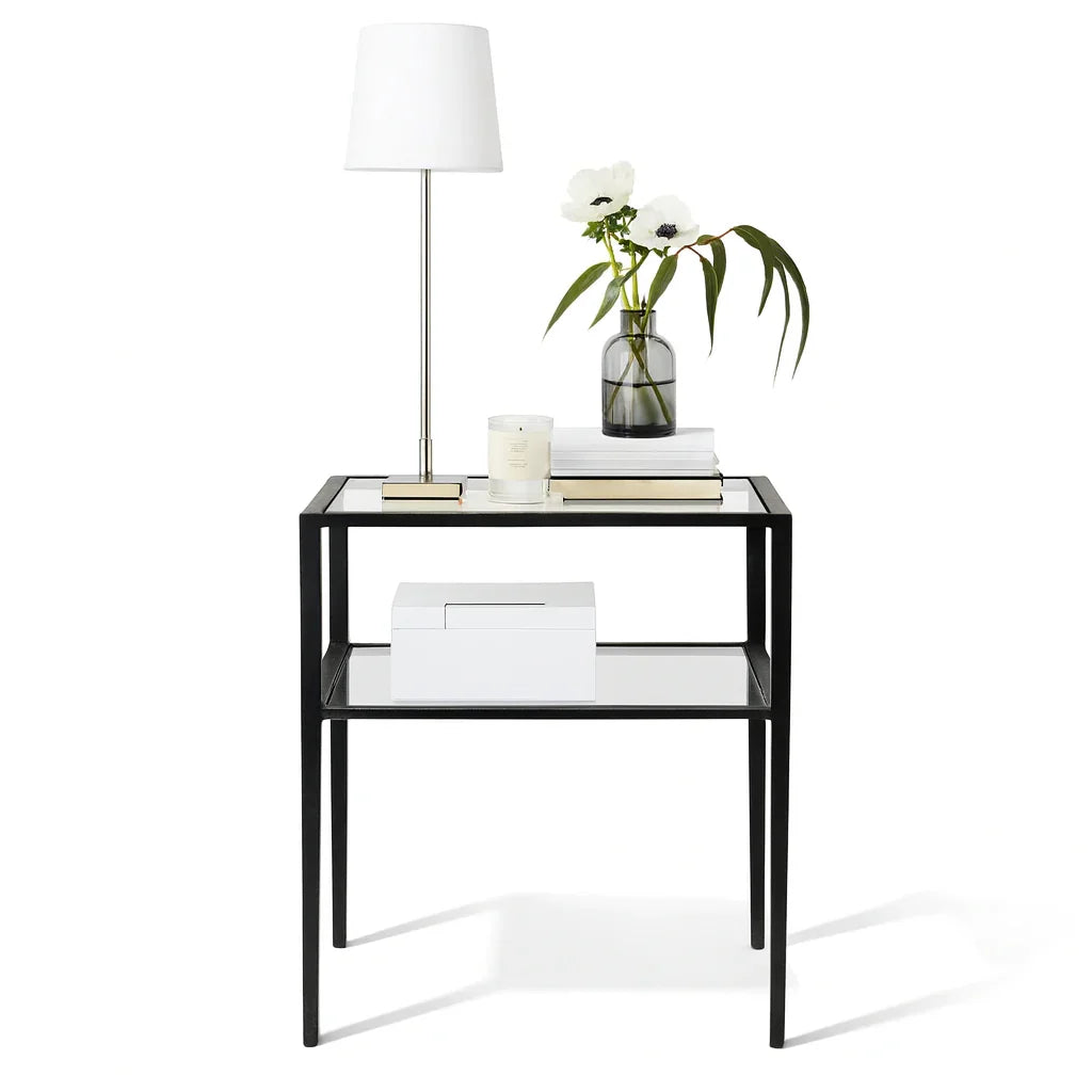 Commode - Steel - Glass - Black - 50x40x60 cm - Cataloug