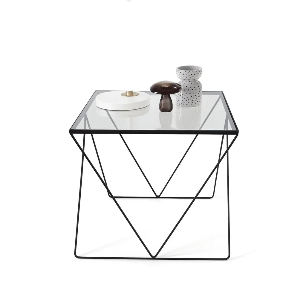 Commode - Steel - Glass - Black - 60x50x50 cm - Cataloug