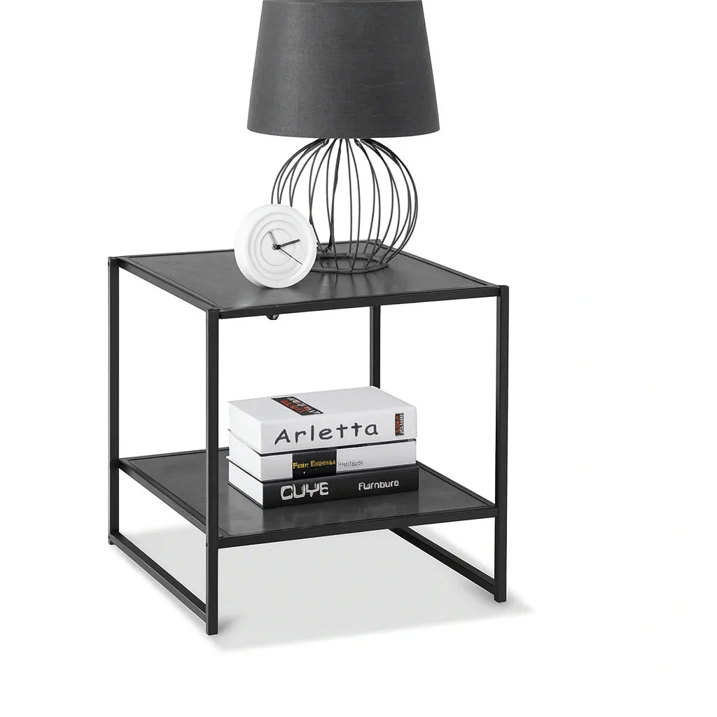 Commode - Steel - Glass - Black - 60x50x40 cm - Cataloug