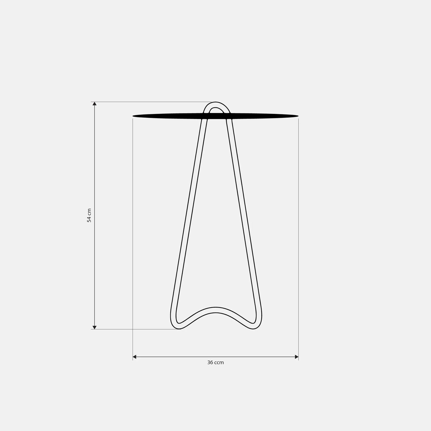 Side Table - Steel - Multi Color - 36×36×54 cm - Cataloug