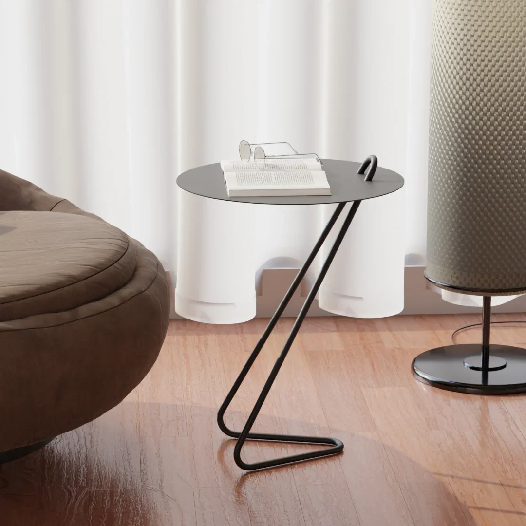Side Table - Steel - Multi Color - 36×36×54 cm - Cataloug