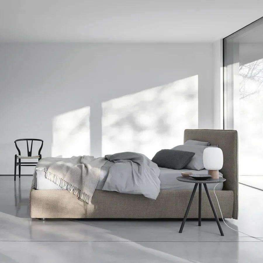 Bed - MDF - Linen - Beige - 180 CM - Cataloug