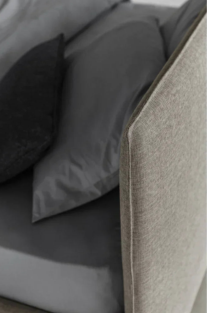 Bed - MDF - Linen - Beige - 180 CM - Cataloug