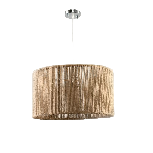 Jute Chandelier - Steel & Burlap- Beige - 25x40 cm