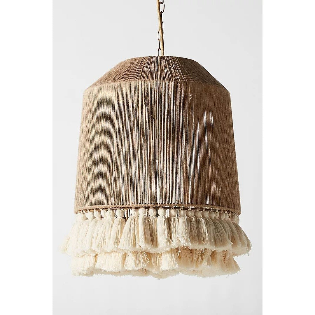 Jute Chandelier - Steel & Burlap- Beige - 50x50 cm