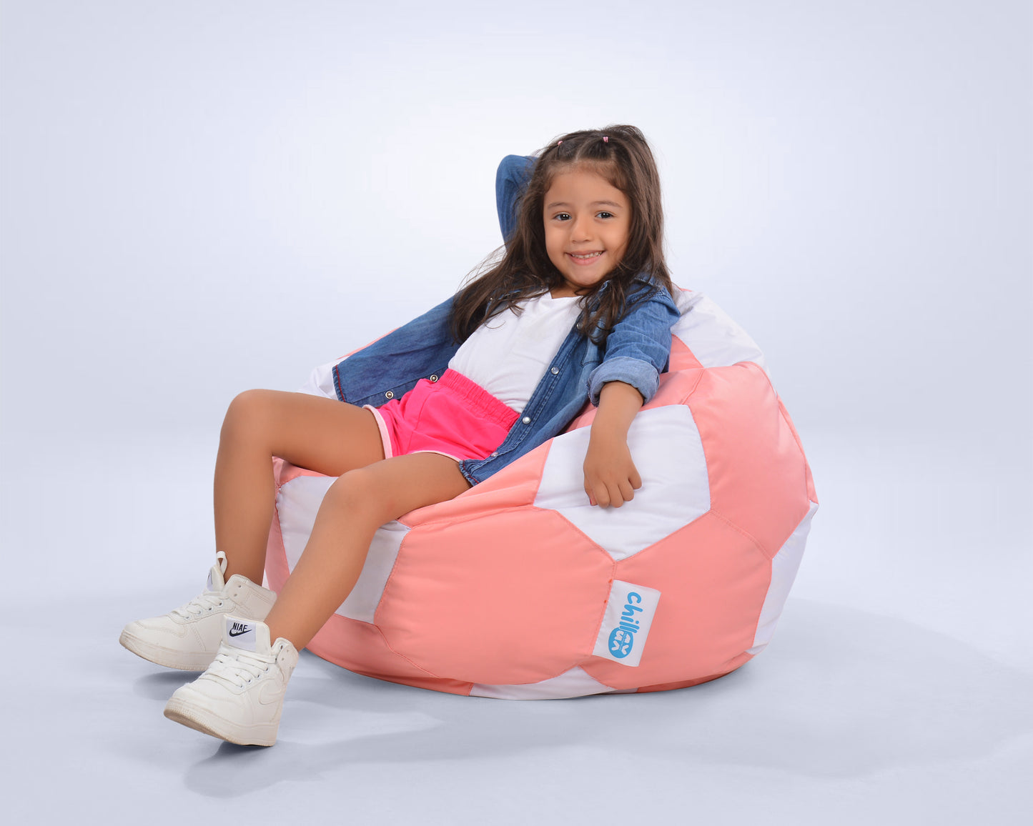 Kids Football Bean Bag - premium water proof - Multi Color- 65x55 cm