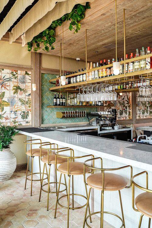 Bar Stool - Steel - Leather - Gold - 45x90x45 cm - Cataloug