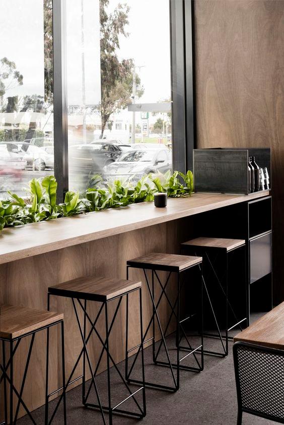 Bar Stool - Steel - MDF - Black - 35x70x35 cm - Cataloug