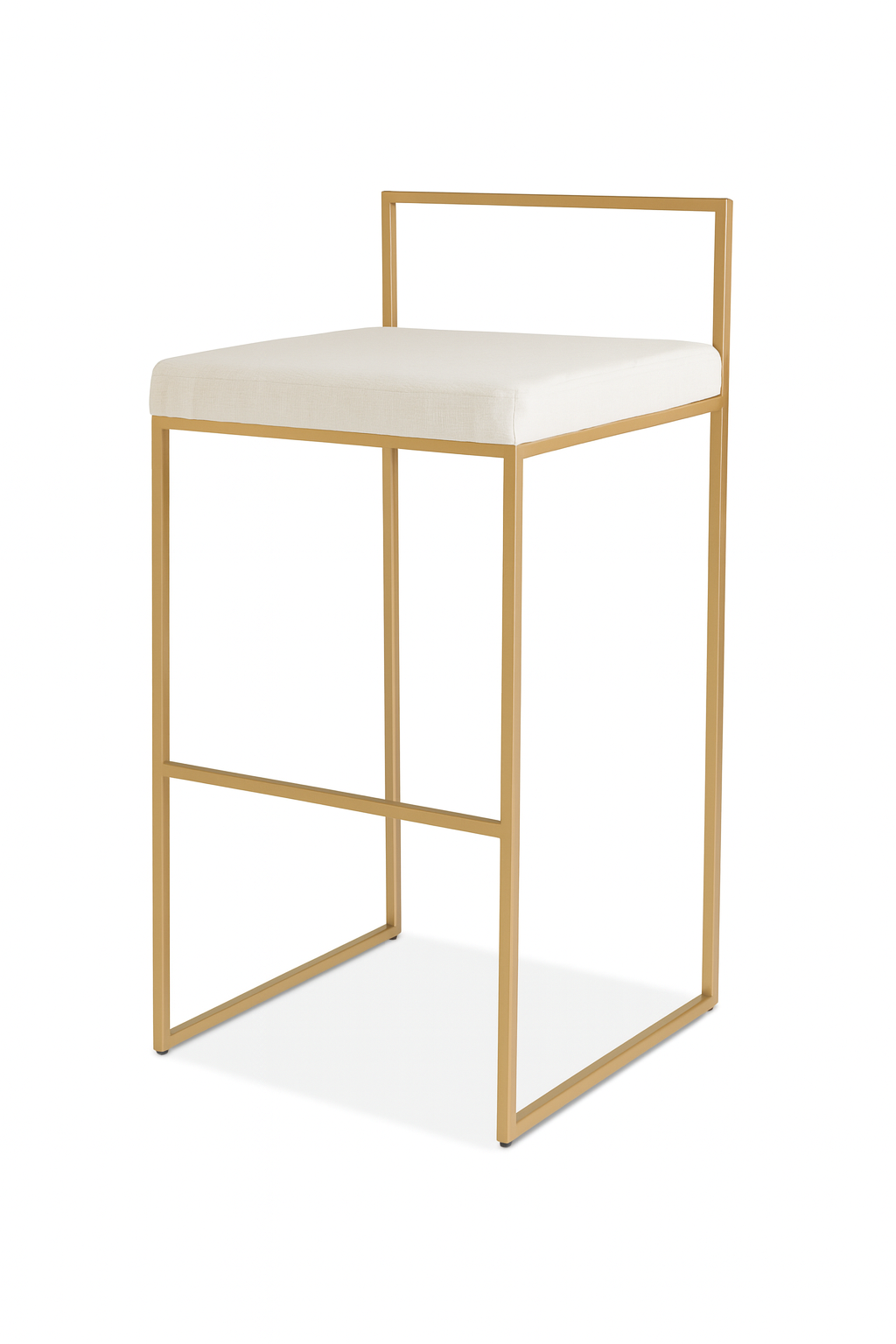 Bar Stool Steel Leather Black