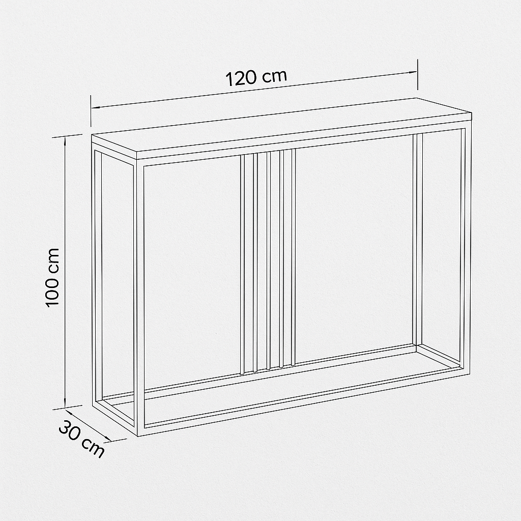 Console Steel Marble