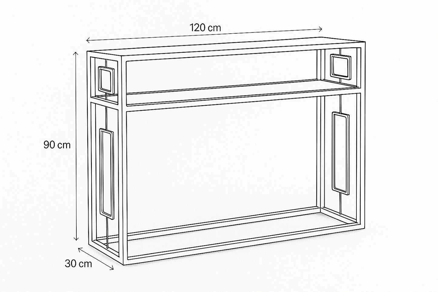 Console Steel Glass