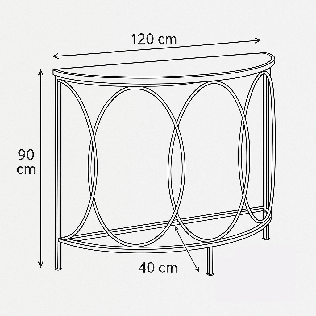 Console Steel Glass