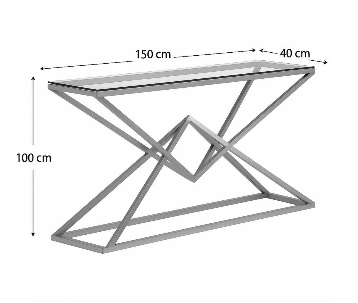 Console Steel Glass