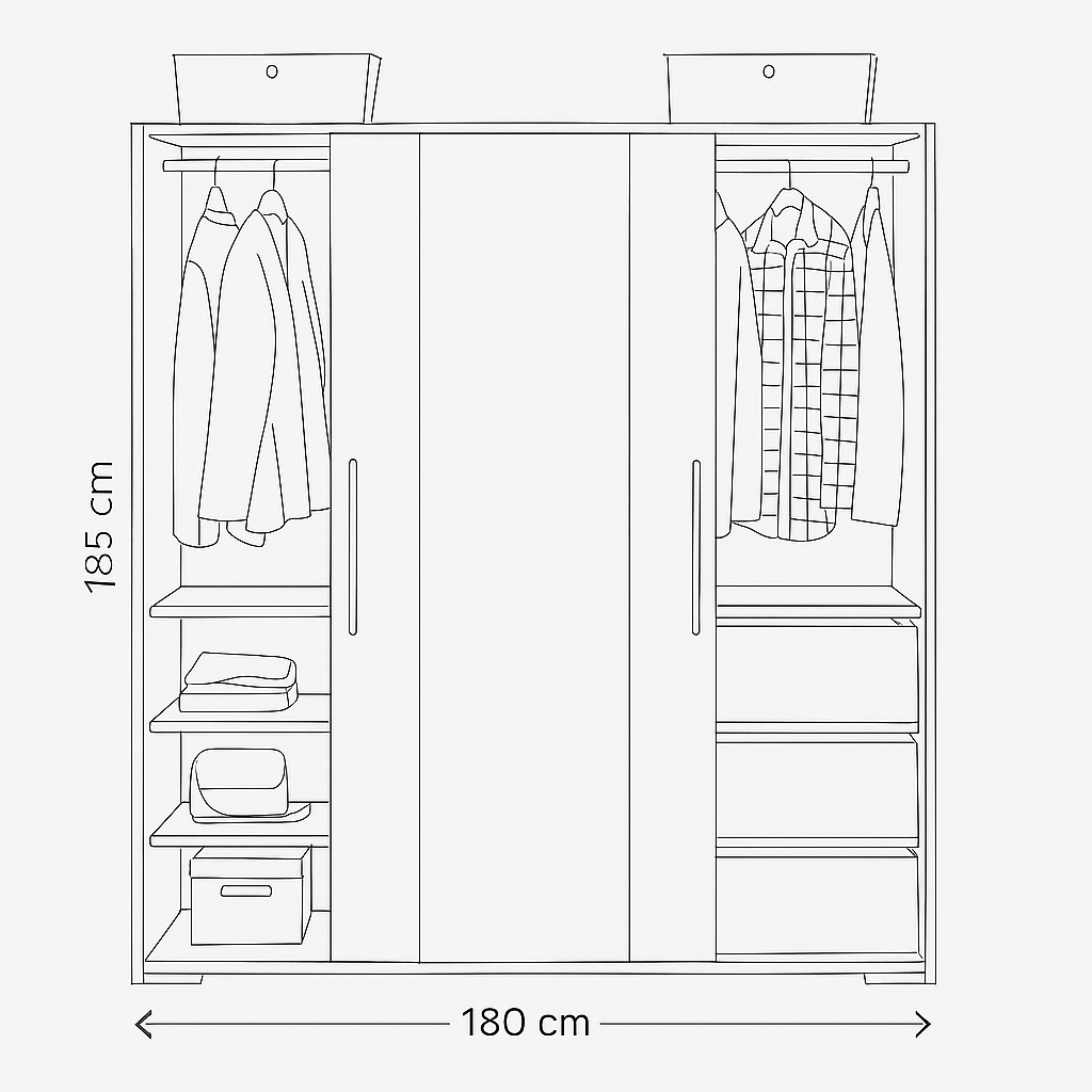 Wardrobe 50x180x185