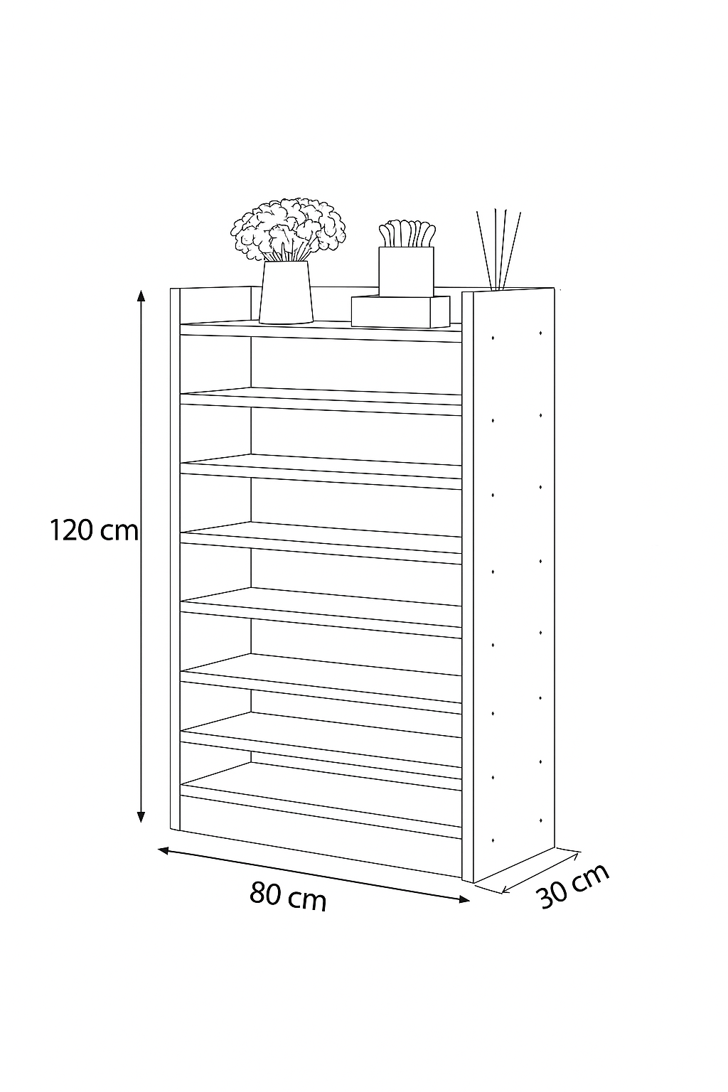 Shoe rack 30x80x120