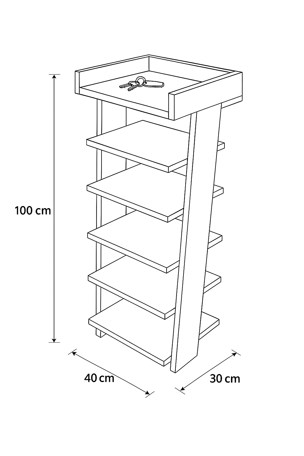 Shoe rack 30x40x100