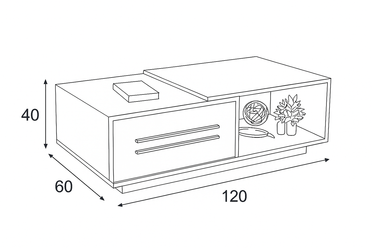 Coffee Table 120x60x40