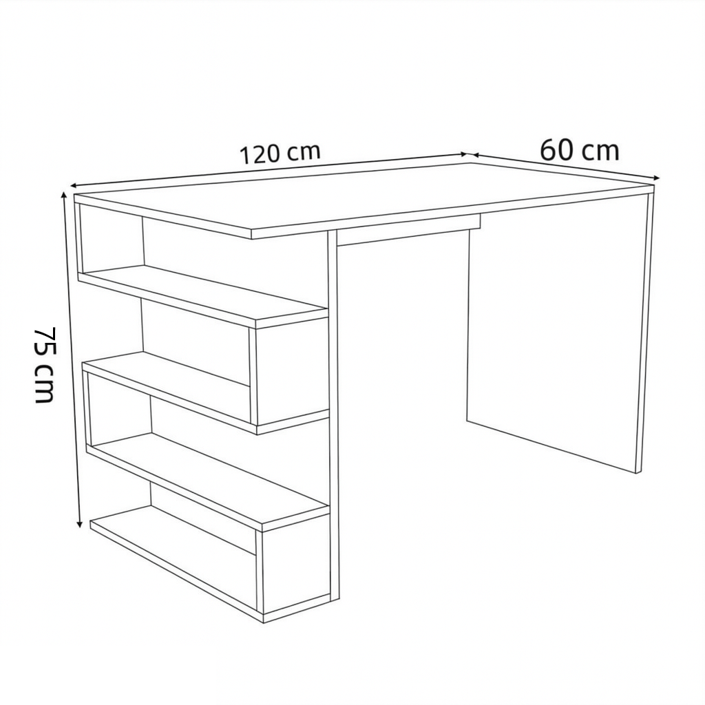مكتب 120x60x75