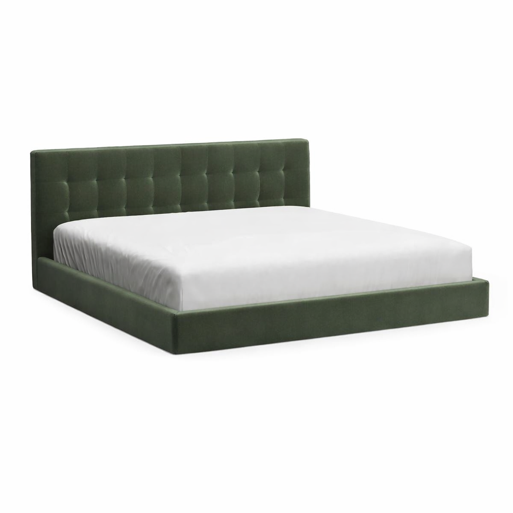 Bed - MDF - Velvet - Green - Multi Size