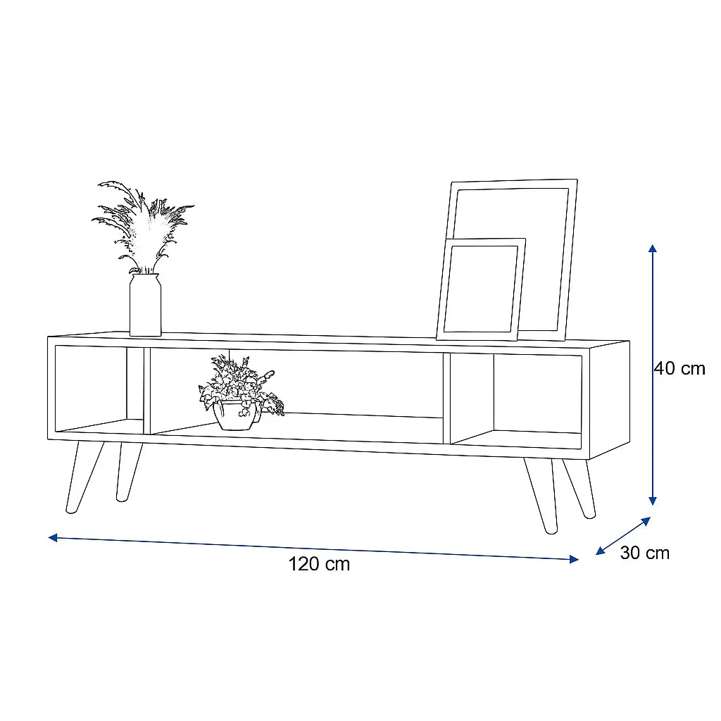TV Unit - MDF Wood - Multi Color - 120x30x40 cm - Cataloug