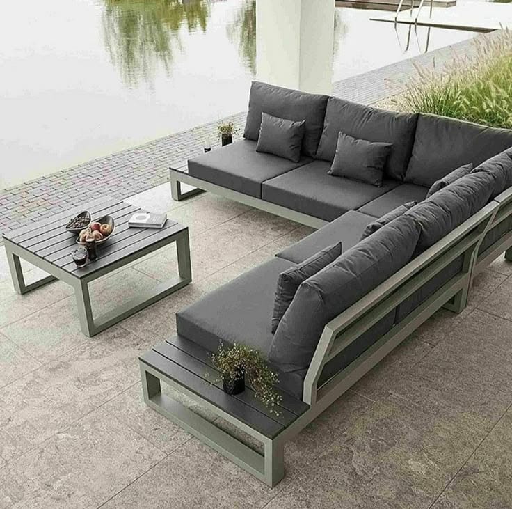 Outdoor Set - 3 Pieces - Grey & Dark Grey