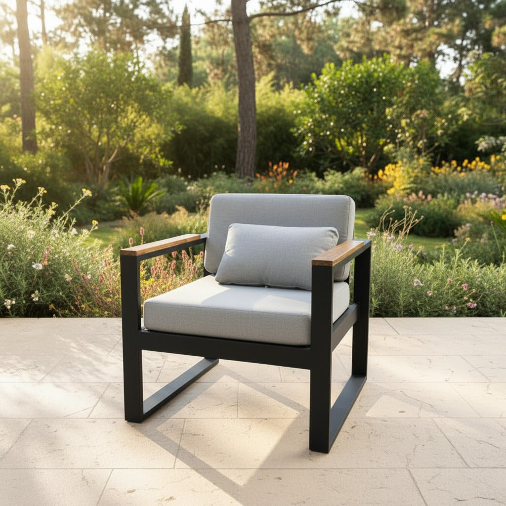 Outdoor Set - 1 Piece - Grey & Black
