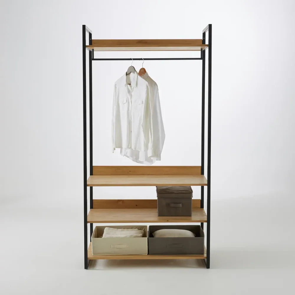 Clothing Storage Unit - Steel - Black - 200x120x50 cm - Cataloug