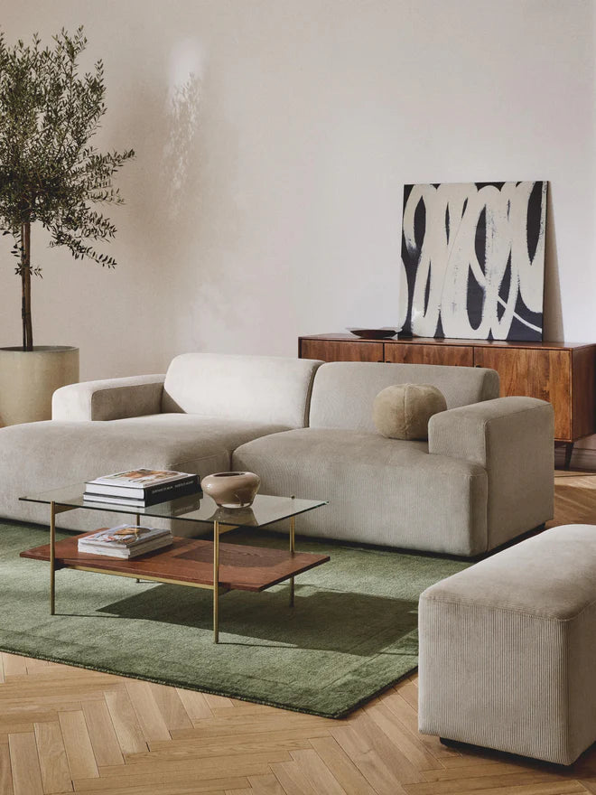 L-shape sofa - Beech Wood - Multicolor -238*143*85*75 cm