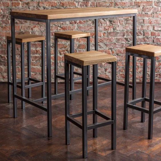 طاولة طعام - فولاذ - MDF - أسود - SM.DT.200.0015