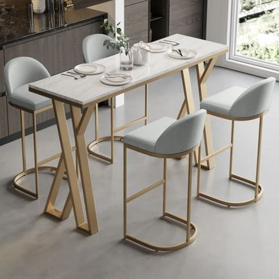 طاولة طعام - فولاذ - MDF - ذهبي - SM.DT.200.0016